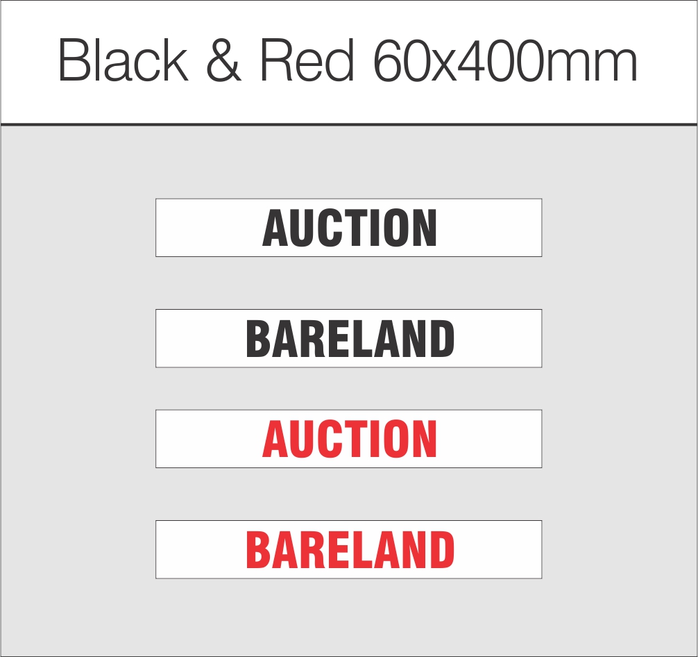 Black & Red on White 60x400mm