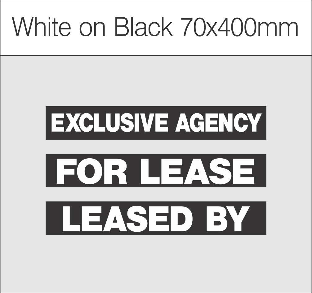 White on Black 70x400mm