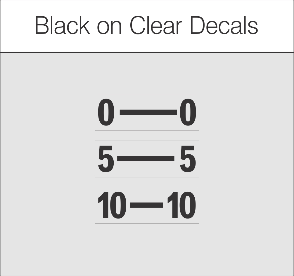 Black on Clear $1.45