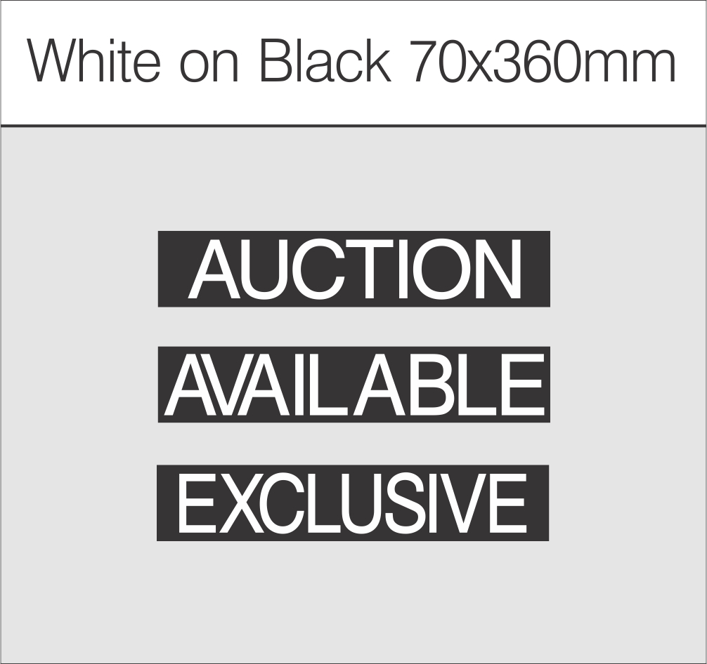 White on Black 70x360mm